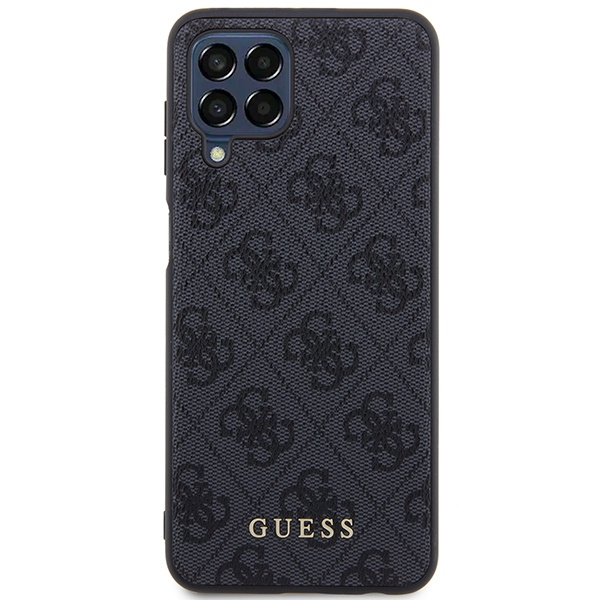 Guess GUHCSM33G4GFGR M33 5G M336 grau/grau hart case 4G Metall Gold Logo