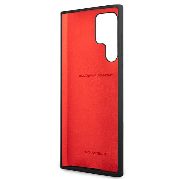 Case FERRARI Samsung Galaxy S22 Ultra On Track Silicone Black Hardcase