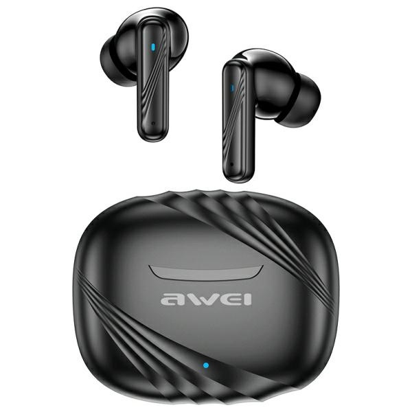 Słuchawki Bluetooth AWEI 5.3 TA6 ANC+ stacja dokująca czarny/black