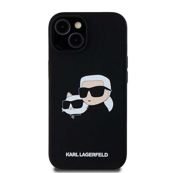 Etui Karl Lagerfeld KLHMP15SSKCHPPLK iPhone 15 / 14 / 13 6.1" czarny/black hardcase Silicone Karl & Choupette MagSafe