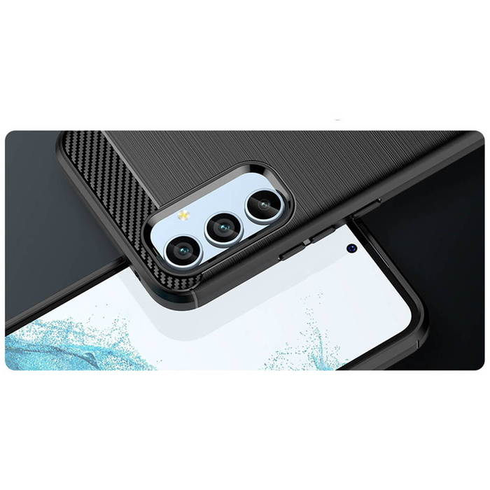 Carbon Case for Samsung Galaxy A54 5G flexible silicone carbon cover black