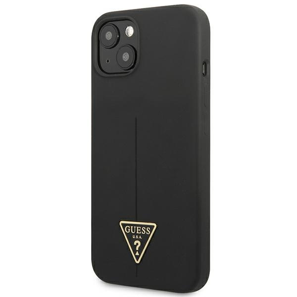 Case GUESS Apple iPhone 13 Mini Silicone Triangle Black Hardcase