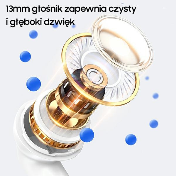 USAMS Sluchátka Bluetooth 5.2 TWS NX10 Series Duální bezdrátový mikrofon bílý/bílý BHUNX02