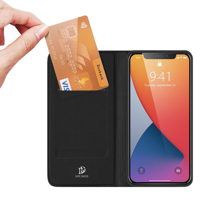 Custodia Flip Dux Ducis Skin Pro per iPhone 12 Pro / iPhone 12 nera