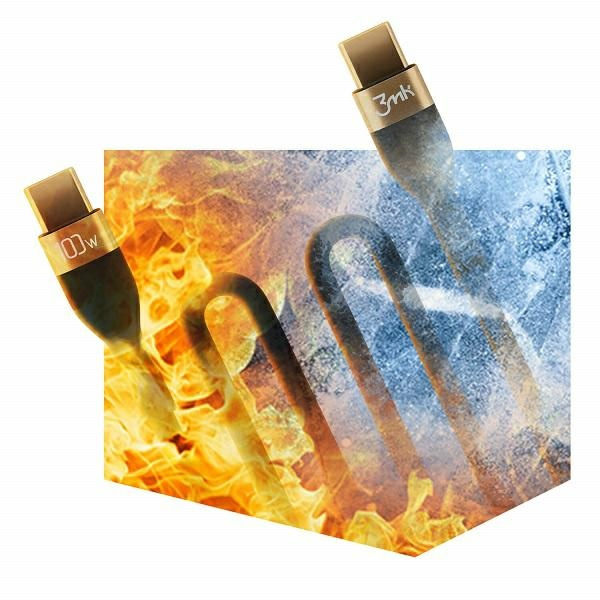 3mk HyperSilicone Kabel USB-C/USB-C kabel 2m 100W Schwarz/Schwarz