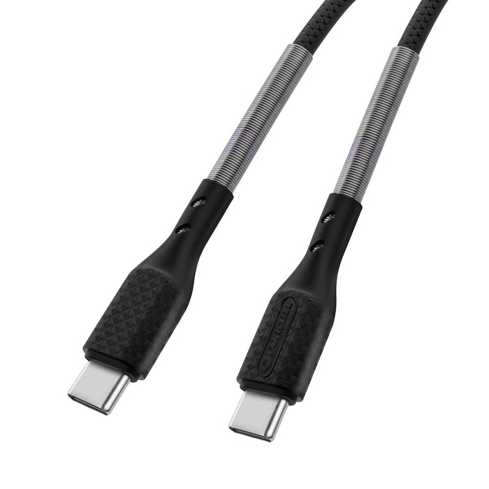 Kabel USB C do USB C Forcell F-Energy QC4.0 PD 5A 240W Carbon 1 m CB-05C czarny
