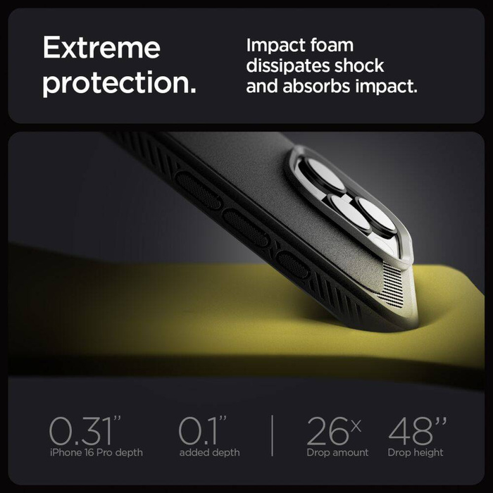 Coque Spigen Rugged Armor Mag MagSafe iPhone MATTE 16 Pro Noir