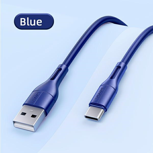 USAMS Câble U68 USB-C 2A Fast Charge 1m bleu/bleu SJ501USB03 (US-SJ501)
