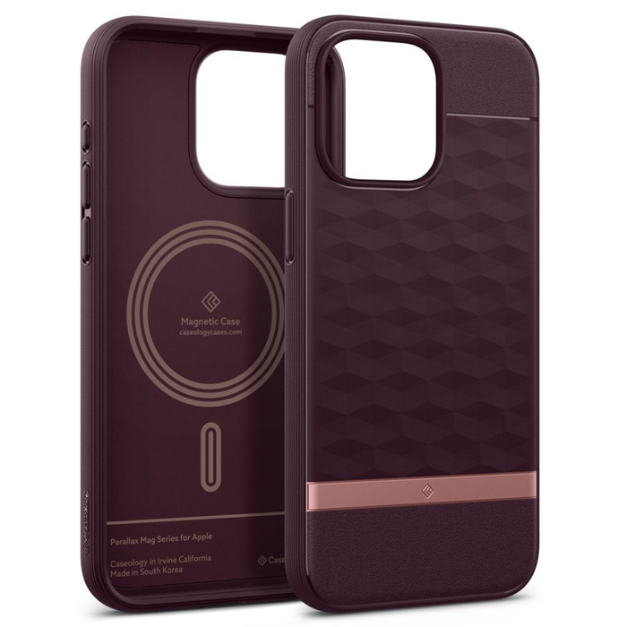 Obal Caseology Parallax Mag MagSafe iPhone 15 Pro Max Burgundy Case