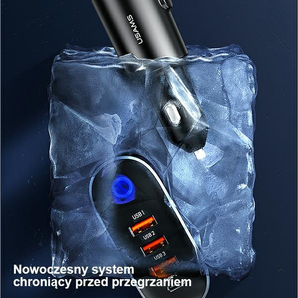 USAMS Charg. sam. 3xUSB 1xUSB-C 156W black/black CC161CC01 (US-CC161)