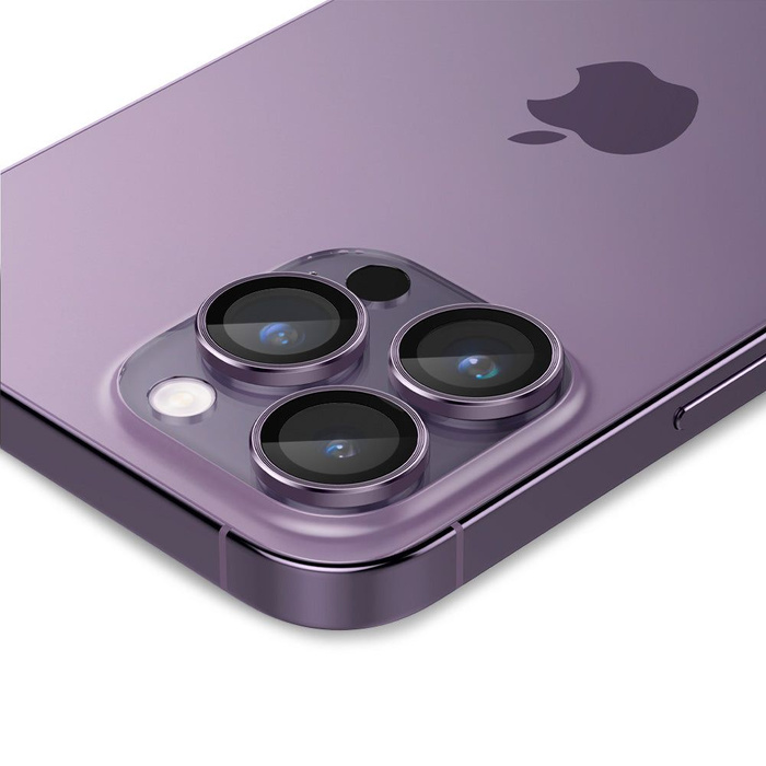 CAMERA PROTECTOR Spigen OPTIK.TR "EZ FIT" CAMERA PROTECTOR 2-PACK IPhone 14 PRO / 14 PRO MAX DEEP PURPLE