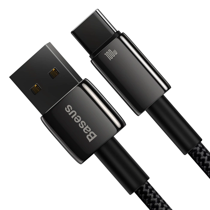 [RETURNED ITEM] Baseus Tungsten Gold cable USB-A - USB-C 480Mb/s 100W 2m black (CAWJ000101)
