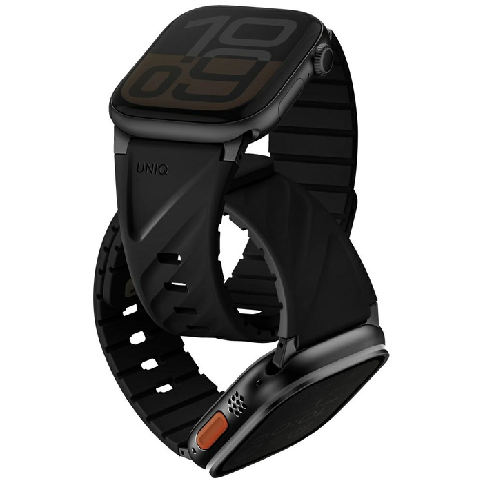 Pasek UNIQ Fluo Apple Watch 49/46/45/44/42/41/40mm Magnetic Czarny