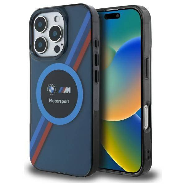 Case BMW iPhone 16 Pro Max 6.9" navy blue/navy hardcase Motosport IML Circle MagSafe