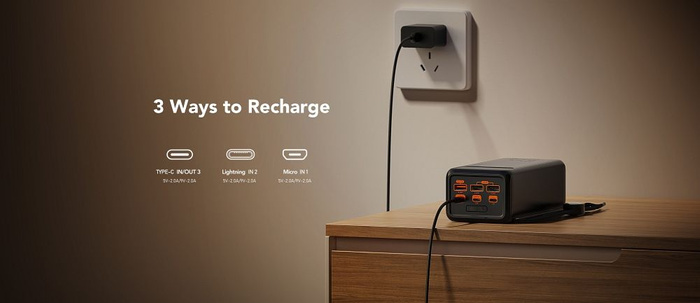 Powerbank Veger Tank Lite (W5001) PD QC3.0 5A 22,5W 50000 mAh czarny