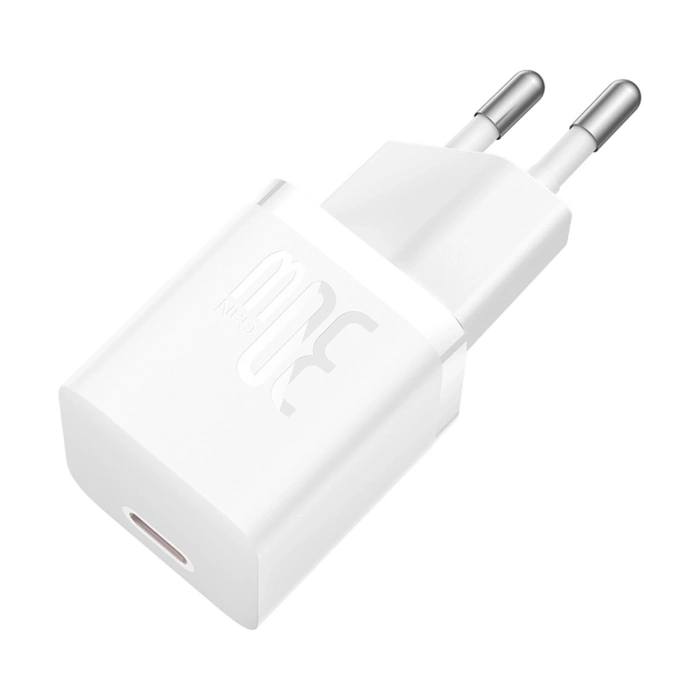 Baseus GaN5 30W USB-C Mini-Wandladegerät - Weiß