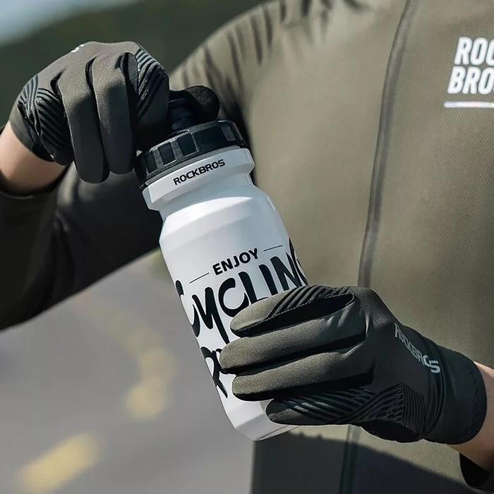 Rockbros 16110006002 stoßdämpfende Fahrradhandschuhe Größe M – Grün und Schwarz