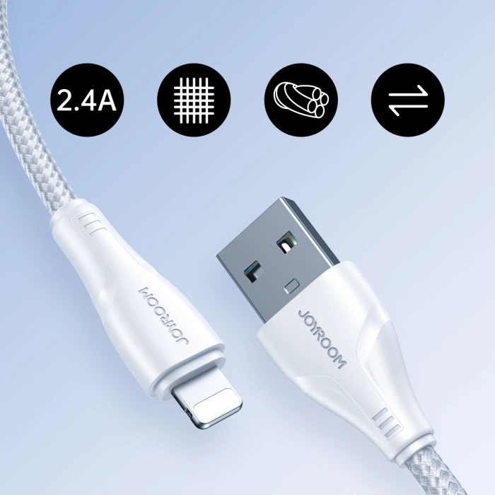 Joyroom Surpass Series A11 USB-A / Lightning 2.4A cable 3 m - white