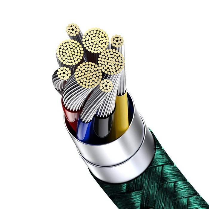 Baseus USB Typ C - USB Typ C Kabel 100W (20V / 5A) Power Delivery mit Display Powermeter 2m grün (CATSK-C06)