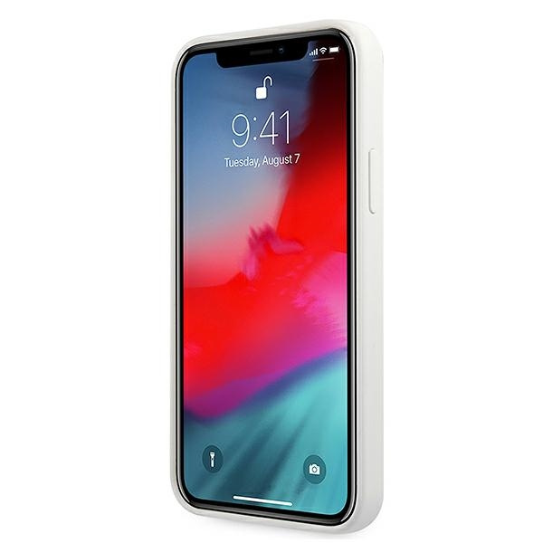 Case GUESS Apple iPhone 12 Mini Metal Logo Script White Hardcase