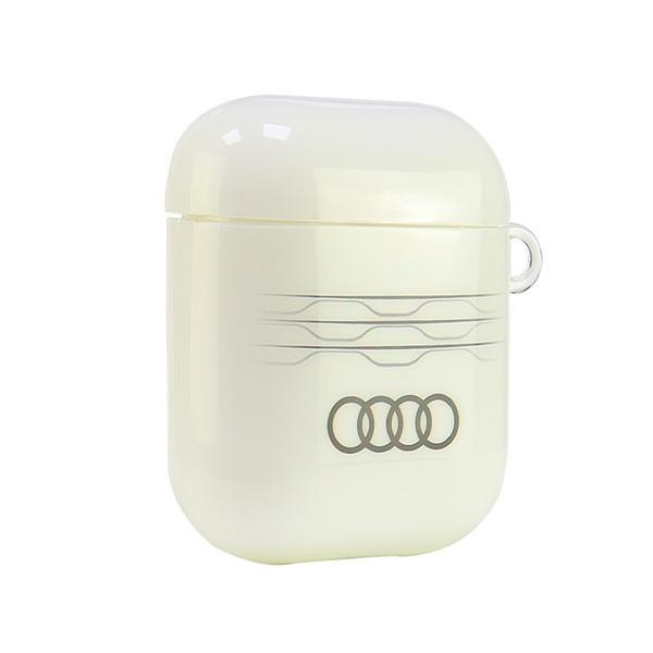 Audi IML Geometric Pattern AirPods 1/2 cover biały/white AU-IMLAP-A6/D3-WE