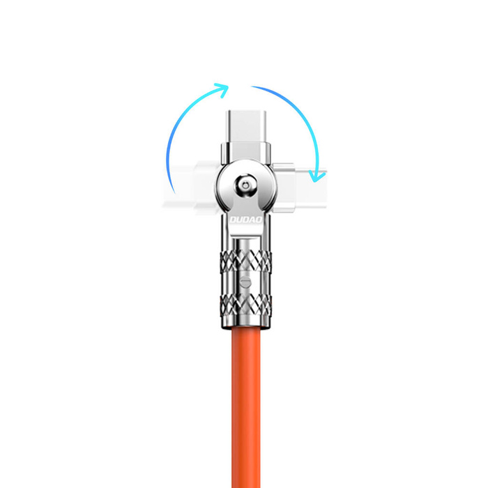 Angled cable USB-C - Lightning 30W 1m rotation 180° Dudao - orange