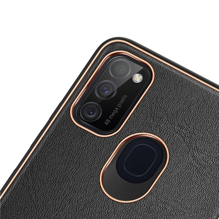 Dux Ducis Yolo elegantes Cover aus ökologischem Leder für Samsung Galaxy M30s schwarz