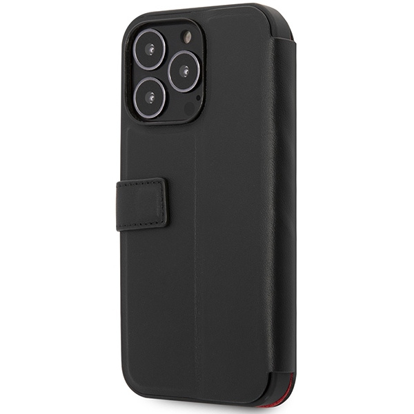 Ferrari FEFLBKP13LRGOK iPhone 13 Pro 6.1" black/black book Leather Curved Line