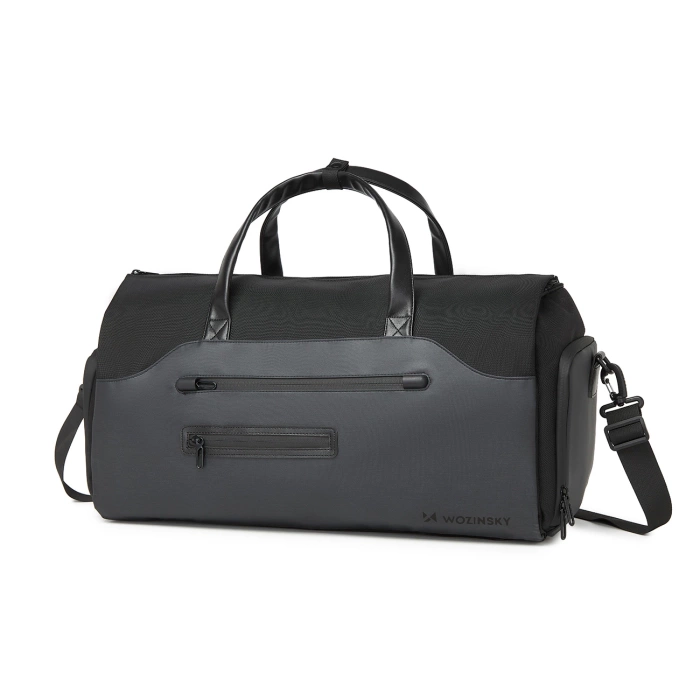 Torba podróżna Wozinsky Premium na garnitur z kieszenią na mokre rzeczy (50 l) - czarna