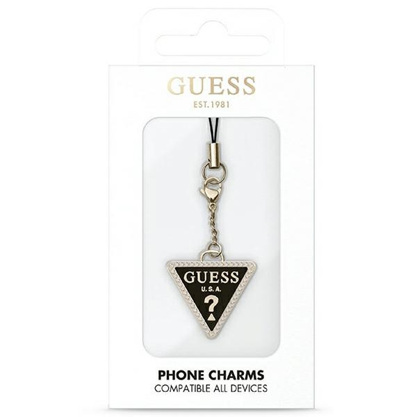 Guess Anhänger GUCPMTDCK Handy Strap Triangle Diamond Charm mit Strasssteinen