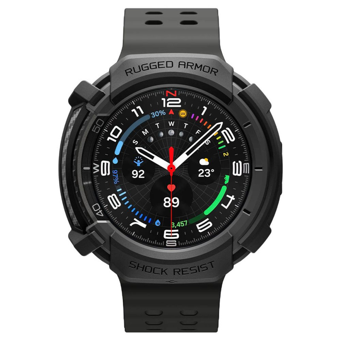 ÉTUI SPIGEN SAMSUNG GALAXY WATCH 8 CLASSIC 46 MM RUGGED ARMOR MAT NOIR