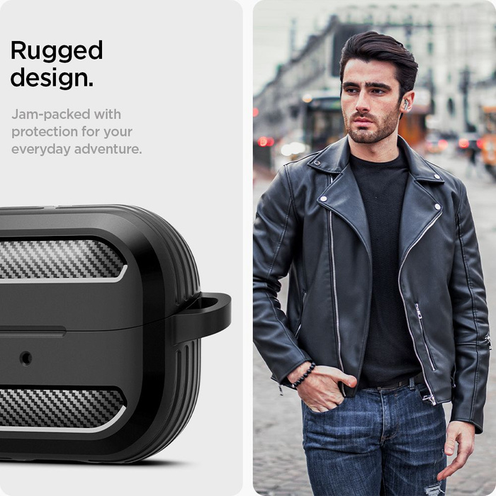 Spigen Rugged Armor MATTE SAMSUNG GALAXY BUDS 3 / 3 PRO NEGRO