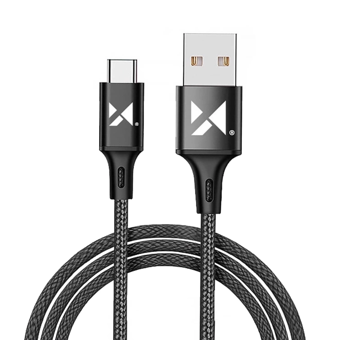 Wozinsky USB kabel - USB Typ C 2.4A 2m černý (WUC-C2B)