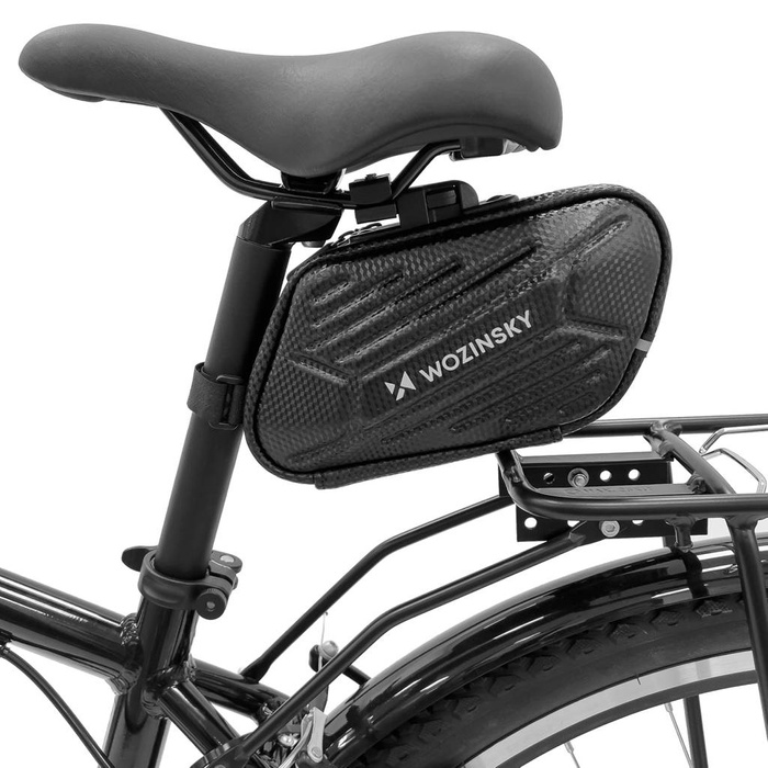 Bolsa para sillín de bicicleta Wozinsky impermeable 1.5l negra (WBB27BK)