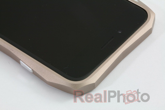 Puzdro LJY Hardcore iPhone 6 Hliníkový nárazníkový rám Gold