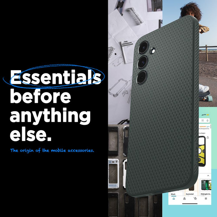 Case Funda Spigen Liquid Air Samsung Galaxy A55 5g Verde Abismo