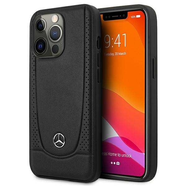 Etui Mercedes MEHCP15LARMBK iPhone 15 Pro 6.1" czarny/black hardcase Leather Urban Case