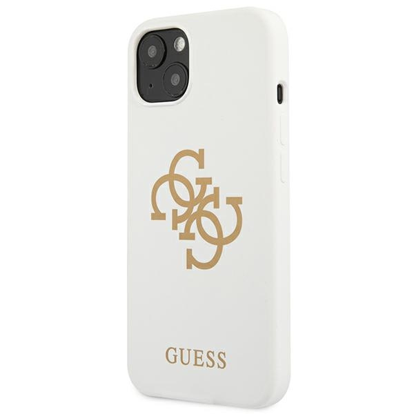 Case GUESS Apple iPhone 13 Mini Silicone 4G Logo White Hardcase