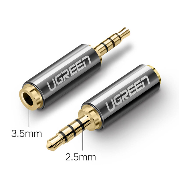 Ugreen audio adapter jack 2.5mm male to jack 3.5mm female black (20501)