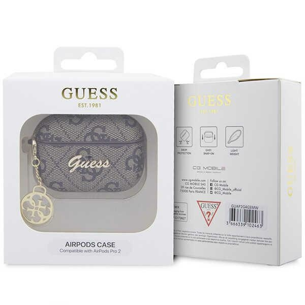 Case Guess GUAP2G4GSMW AirPods Pro 2 cover brown/brown 4G Charm Collection Case