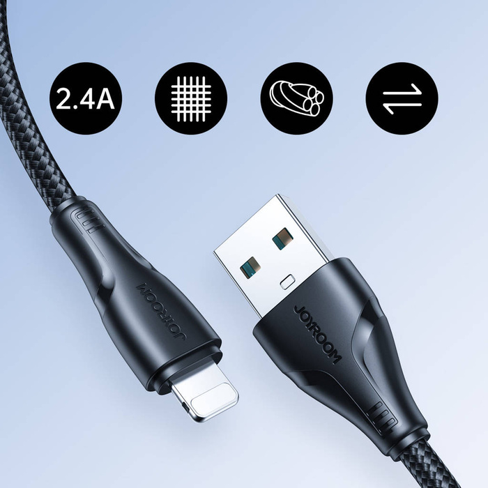 Joyroom USB - Cable Lightning 2.4A Surpass Series 2 m negro (S-UL012A11)