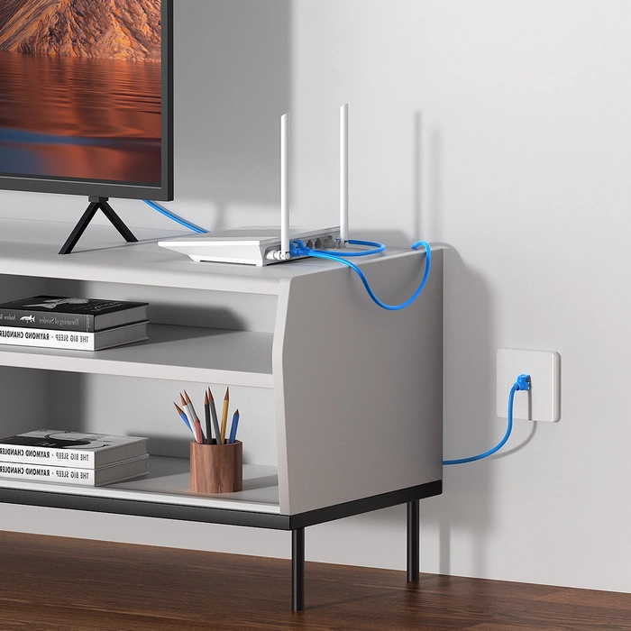 Baseus High Speed ​​​​Cat 6 RJ-45 1000Mb/s Ethernet kabel 3m kulatý - modrý