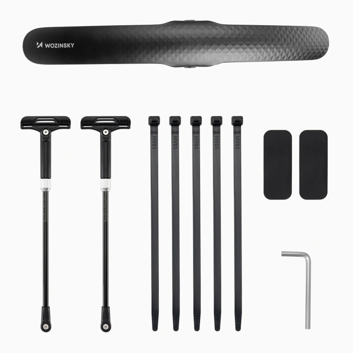 Błotnik rowerowy Wozinsky WBR-01 uniwersalny z regulacją - czarny