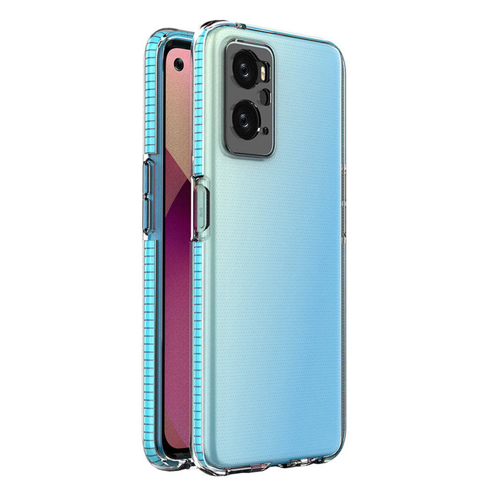 Funda Spring Case para Realme 9i, Oppo A36 / A76 / A96 Funda Silicona con Marco Azul Claro