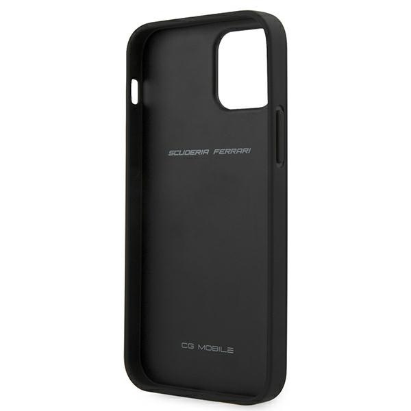Cover FERRARI Apple iPhone 12 Mini On Track Carbon Stripe Black Hardcase