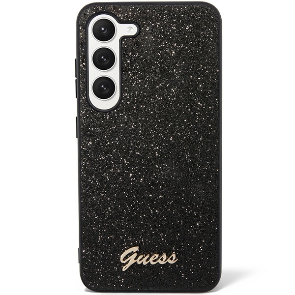 Hülle Guess GUHCS23MHGGSHK S23 Plus S916 schwarz/schwarz hart case Glitter Script