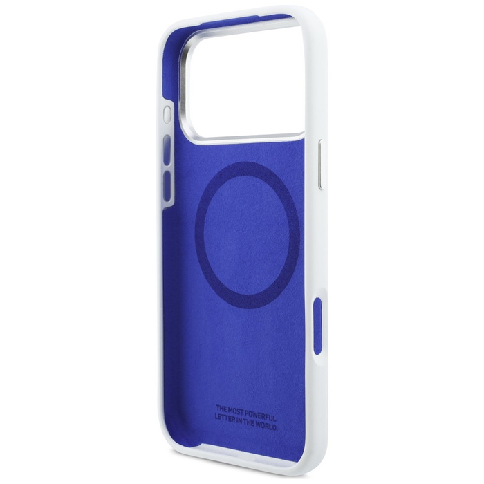 Etui BMW M Silicon Horizontal Line       MagSafe do iPhone 17 Pro Max biały