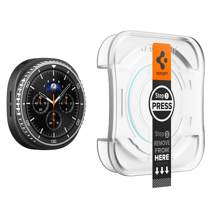 SPIGEN TEMPERED GLASS SAMSUNG GALAXY WATCH 8 CLASSIC 46 MM GLAS.TR "EZ-FIT" 2-PACK CLEAR