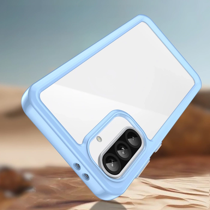 Outer Space Hülle für Samsung Galaxy A26 Cover mit Flexiblem Rahmen - Blau