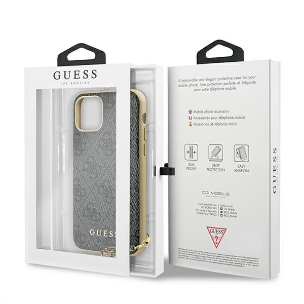 Coque GUESS Apple iPhone 11 4G Collection de charmes Étui rigide gris
